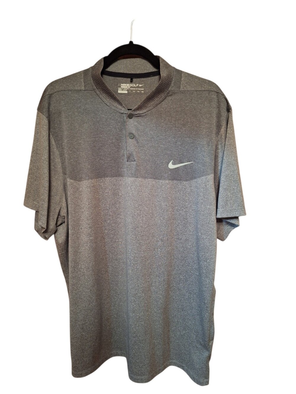 Nike Golf Polo Shirt modern Fit Short Sleeve Gray Golf XXL Men's Preppy Sporty